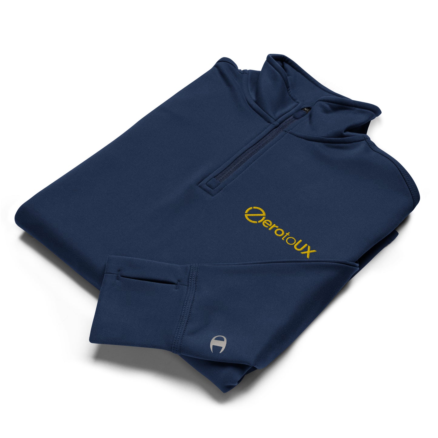 Zero to UX Logo chest Quarter zip pullover