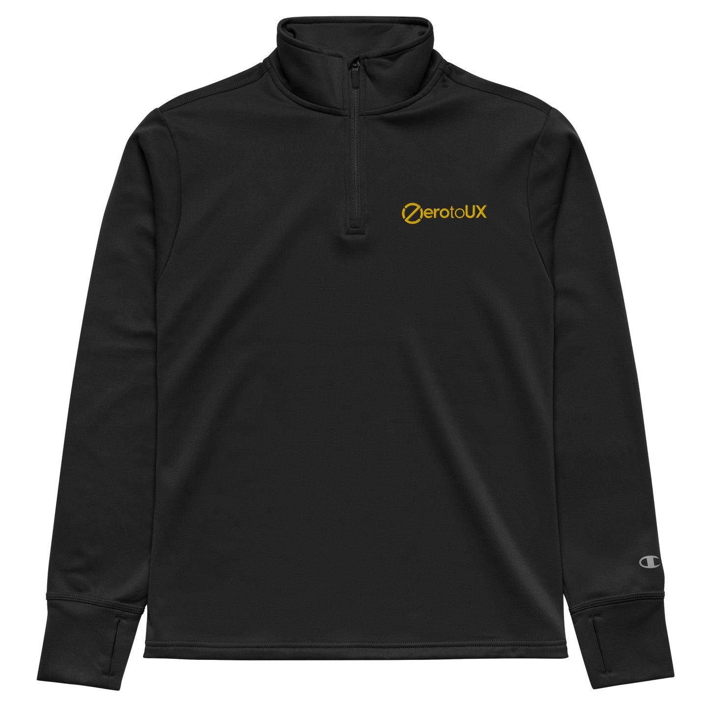 Zero to UX Logo chest Quarter zip pullover