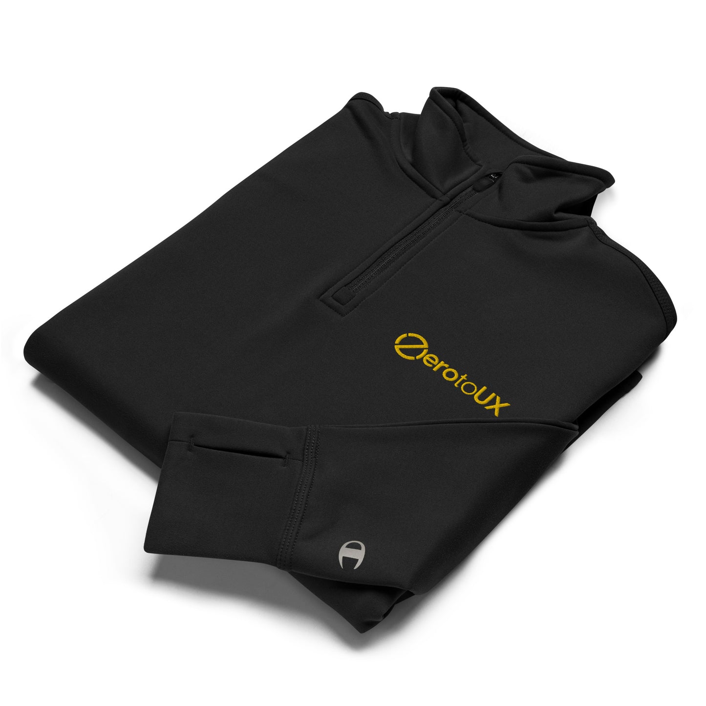Zero to UX Logo chest Quarter zip pullover