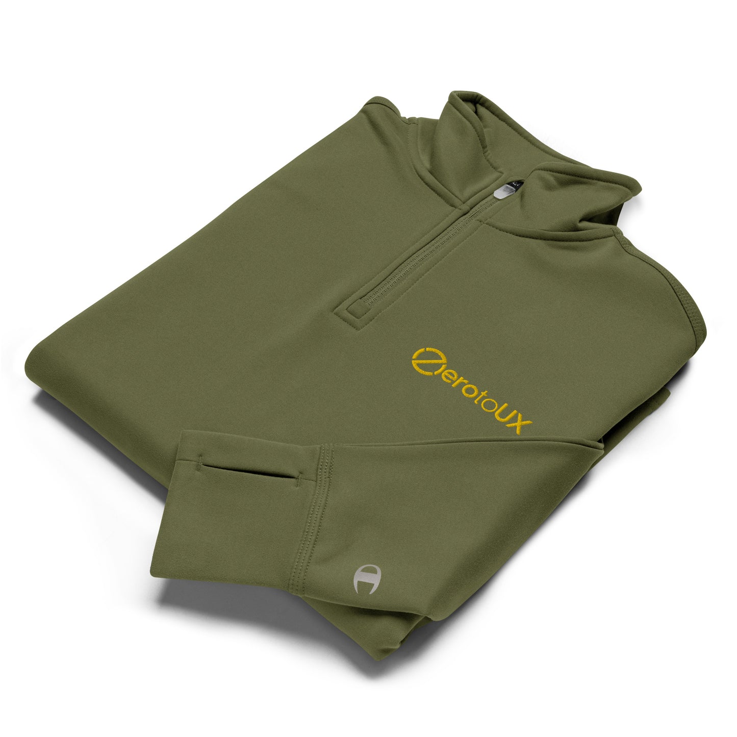 Zero to UX Logo chest Quarter zip pullover
