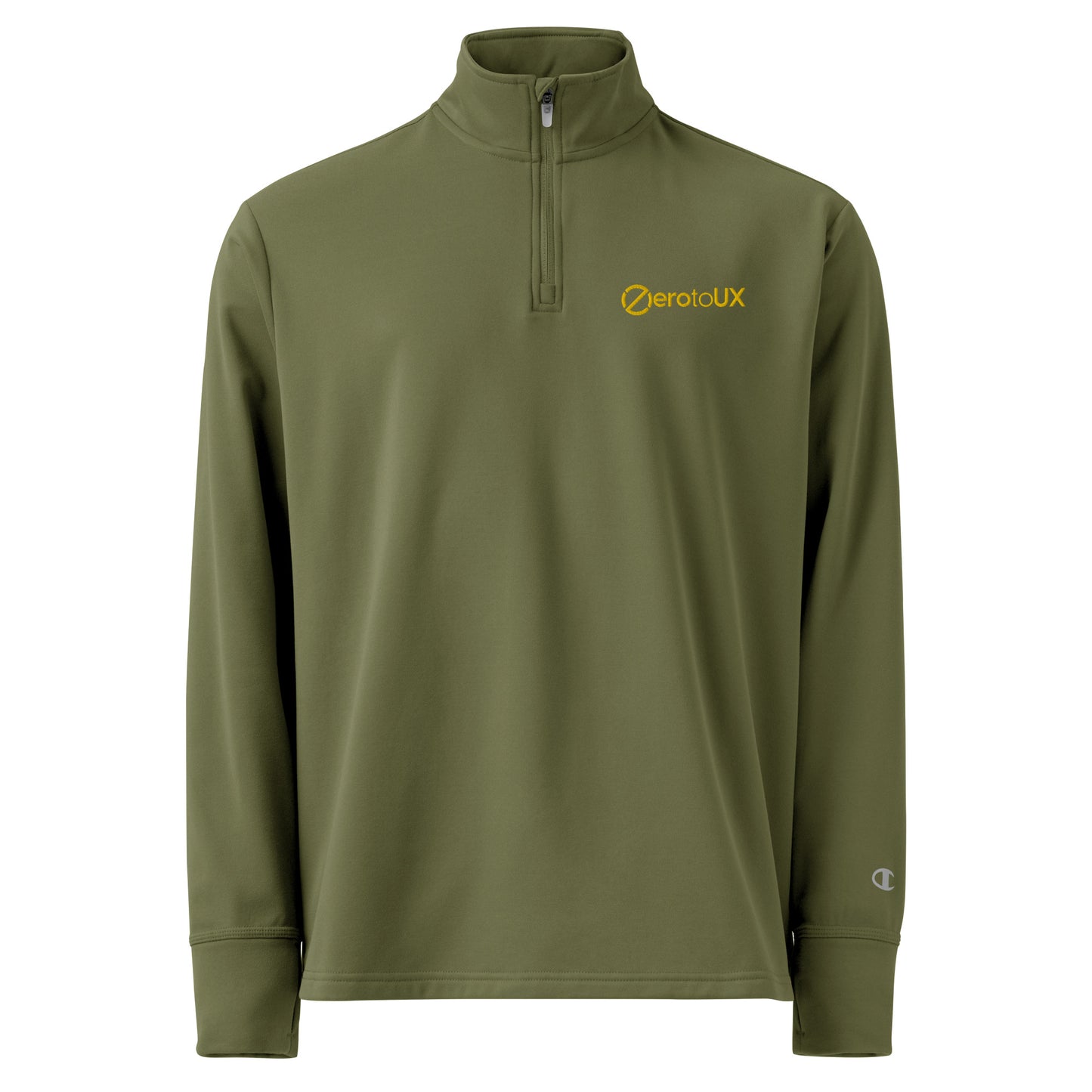 Zero to UX Logo chest Quarter zip pullover