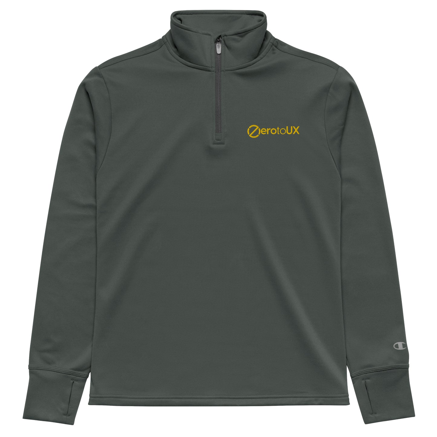 Zero to UX Logo chest Quarter zip pullover