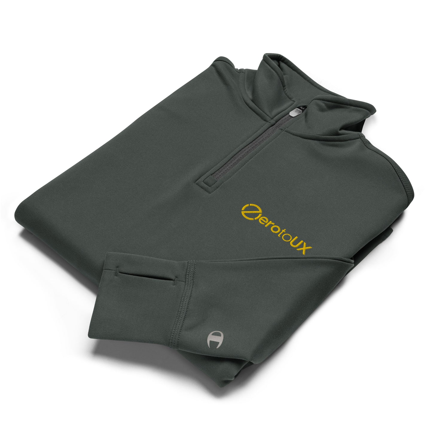 Zero to UX Logo chest Quarter zip pullover