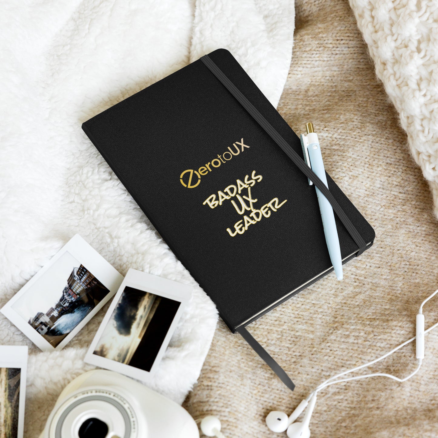 Zero to UX Badass UX Leader Hardcover bound notebook