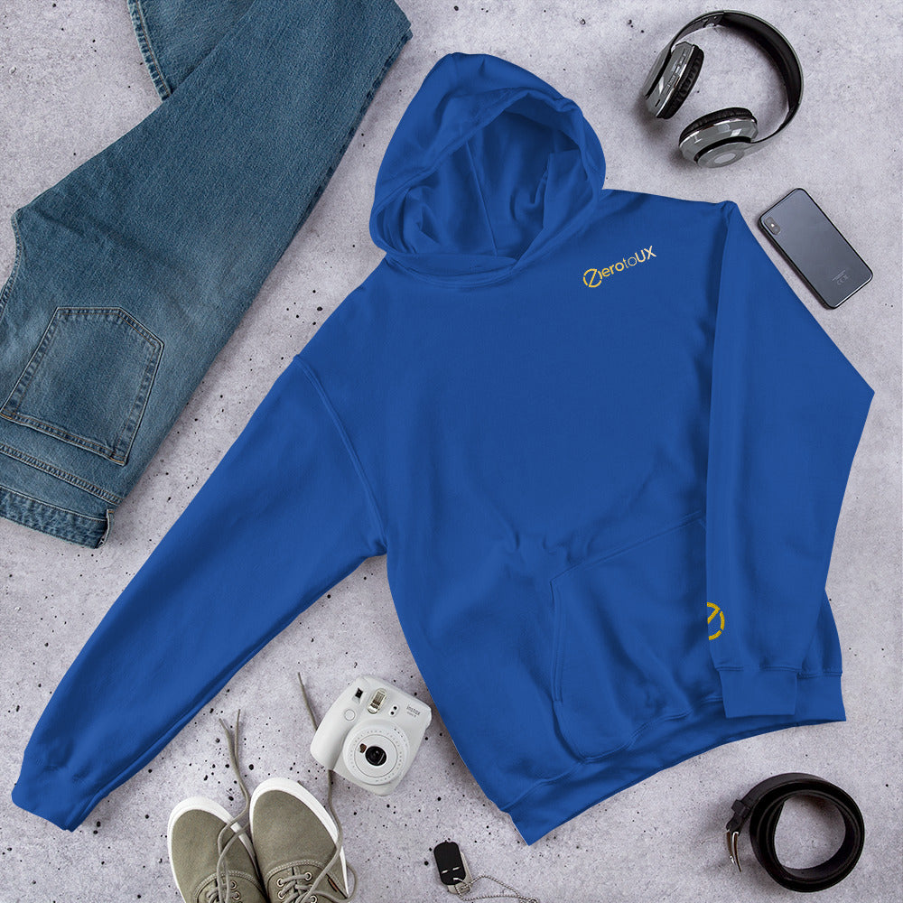 Zero to UX with Z logo on sleeve Unisex Hoodie