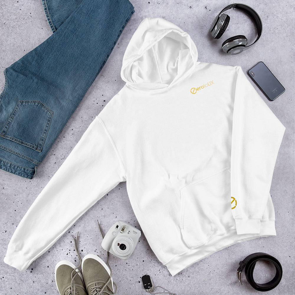 Zero to UX with Z logo on sleeve Unisex Hoodie