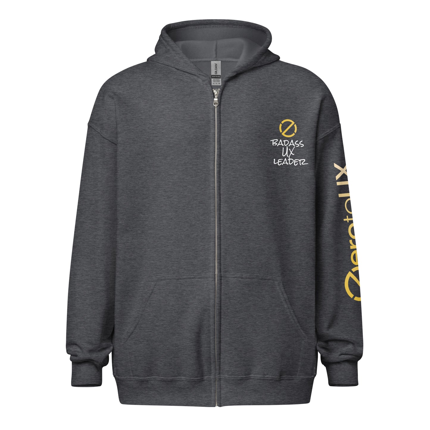Zero to UX Badass UX Leader Unisex heavy blend zip hoodie