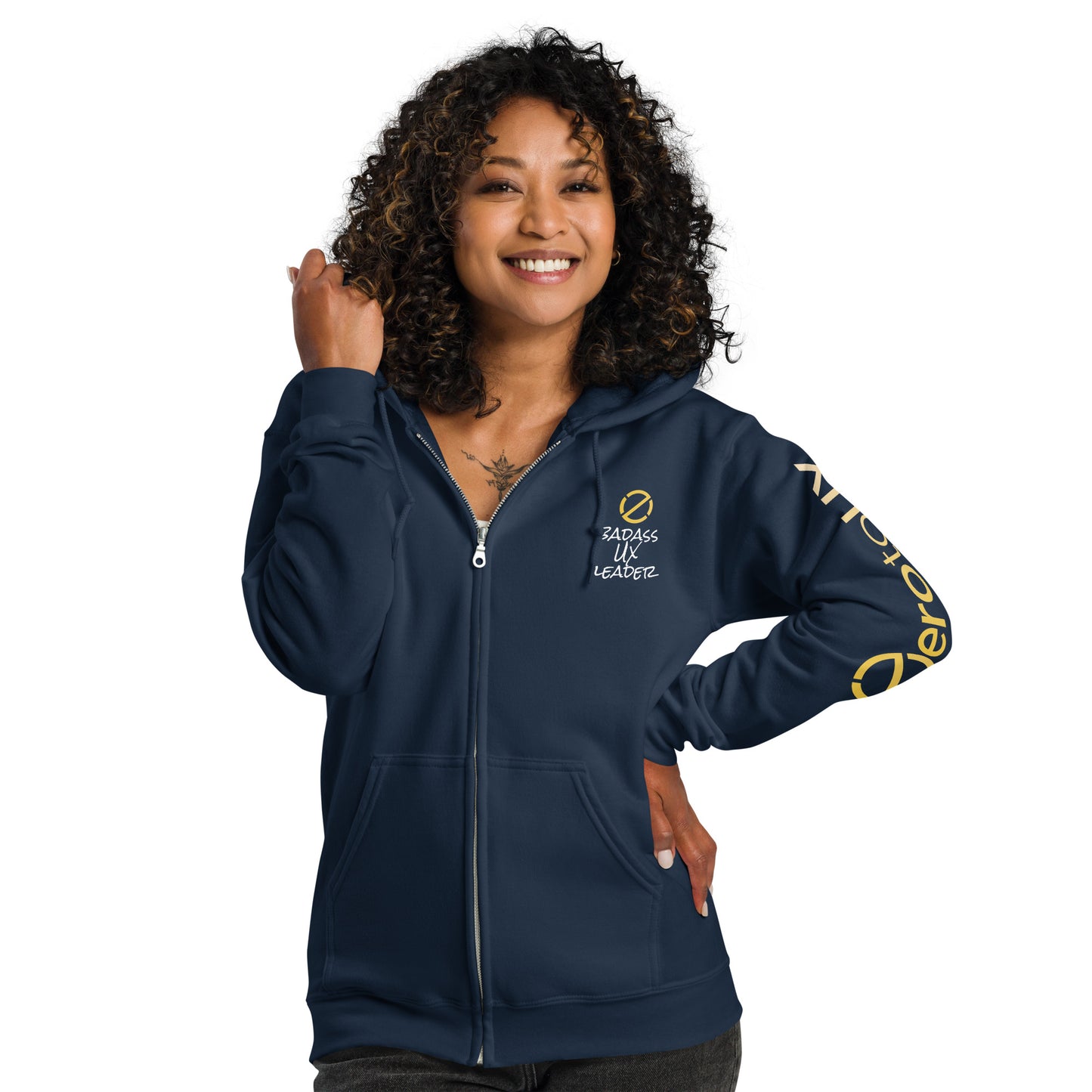 Zero to UX Badass UX Leader Unisex heavy blend zip hoodie
