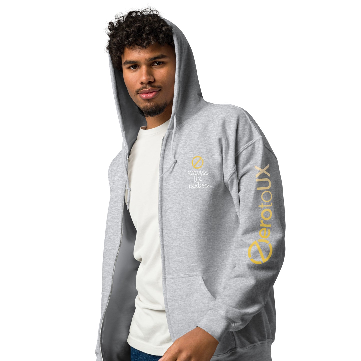 Zero to UX Badass UX Leader Unisex heavy blend zip hoodie