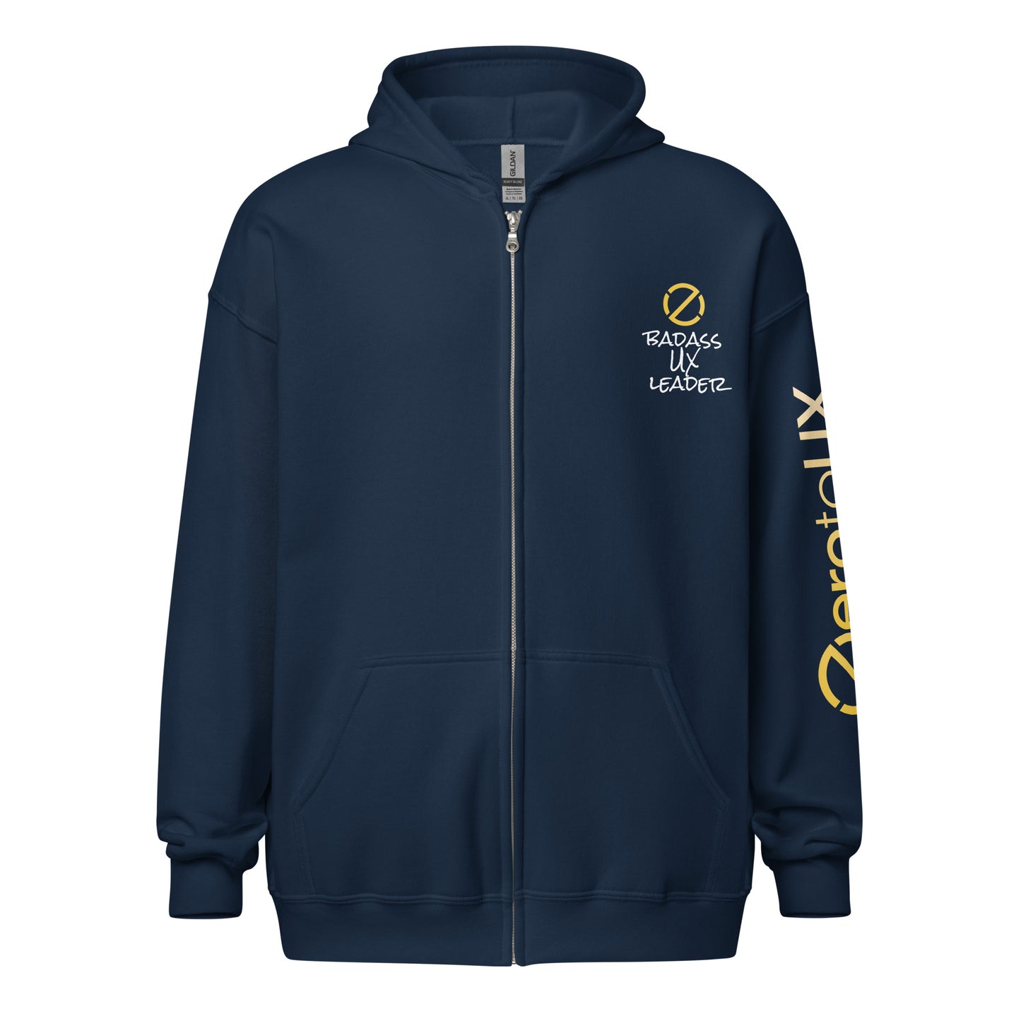 Zero to UX Badass UX Leader Unisex heavy blend zip hoodie